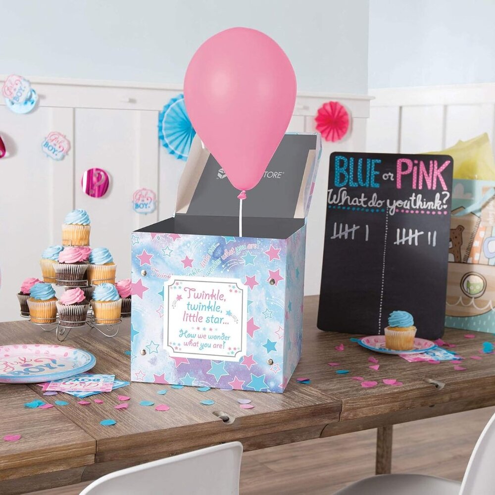 Snap-N-Store Gender Reveal Box Star Themed Small